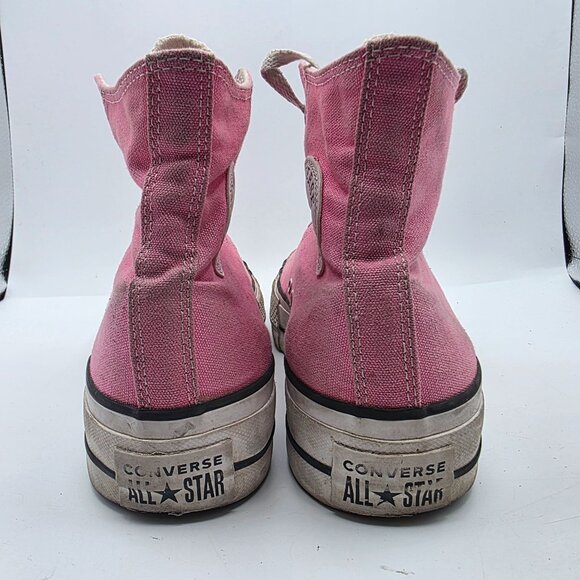 Converse All Star Womens Size 9 Pink High Top Sneakers Casual Shoes Bright - Picture 5 of 13